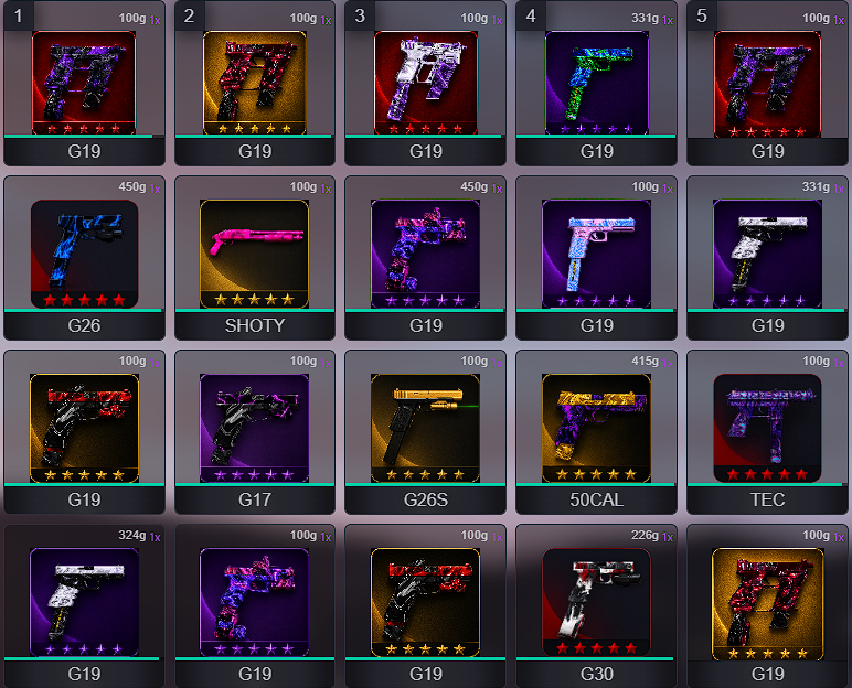 Male weapon pack age